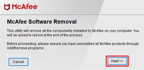 mcafee remove tool